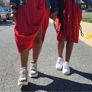 Vintage two-piece poka dot skirt set by koret